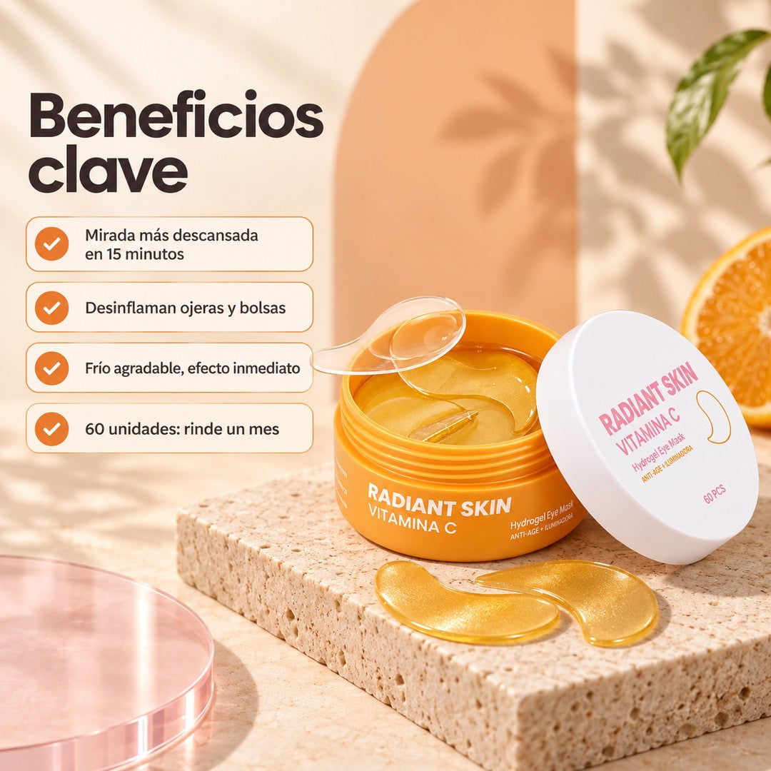 Parches de hidrogel para ojos con vitamina C