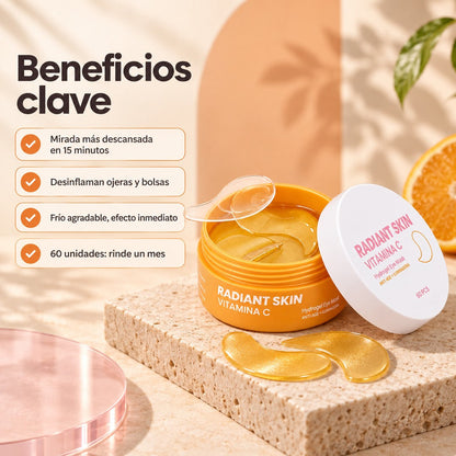 Parches de hidrogel para ojos con vitamina C