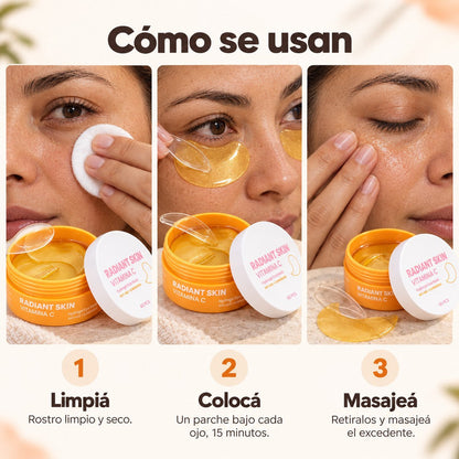 Parches de hidrogel para ojos con vitamina C
